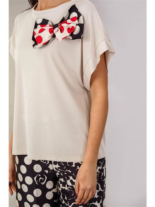 Maglia con fiocco GM by Gai Mattiolo | GM3265BURRO